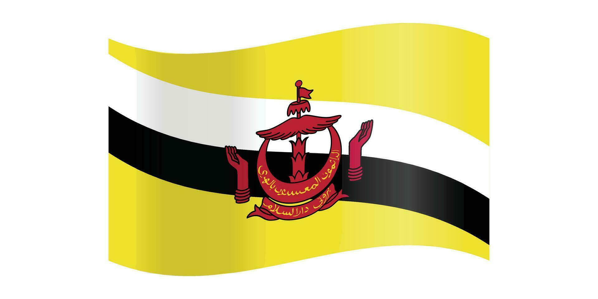 vecteur drapeau de le pays brunei vecteur illustration