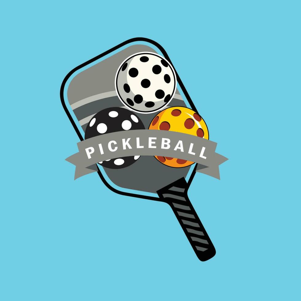 vecteur pickleball logo modèle