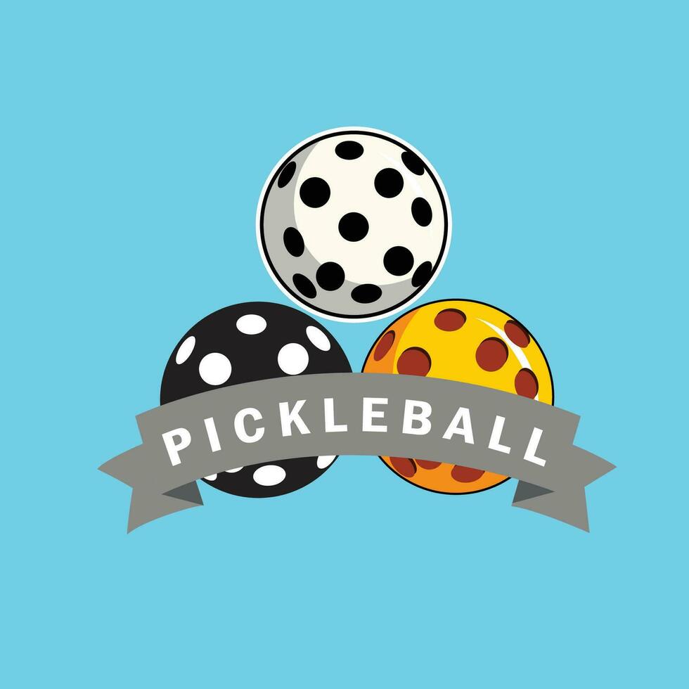 vecteur pickleball logo modèle