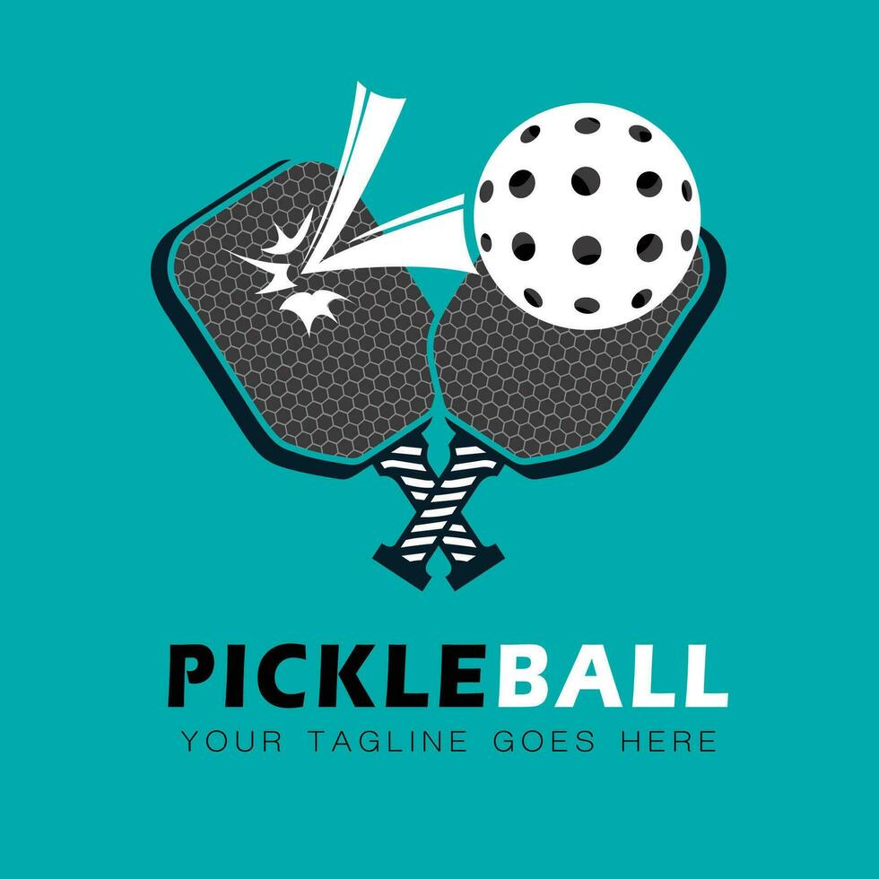 vecteur pickleball logo modèle