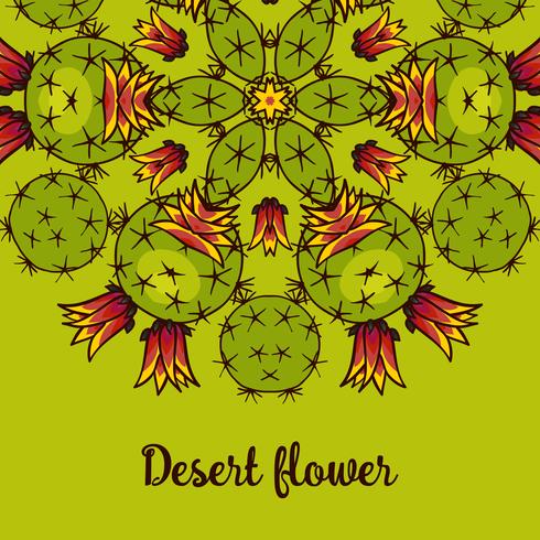Bannière avec un kaléidoscope de plantes succulentes en style de dessin à la main. vecteur