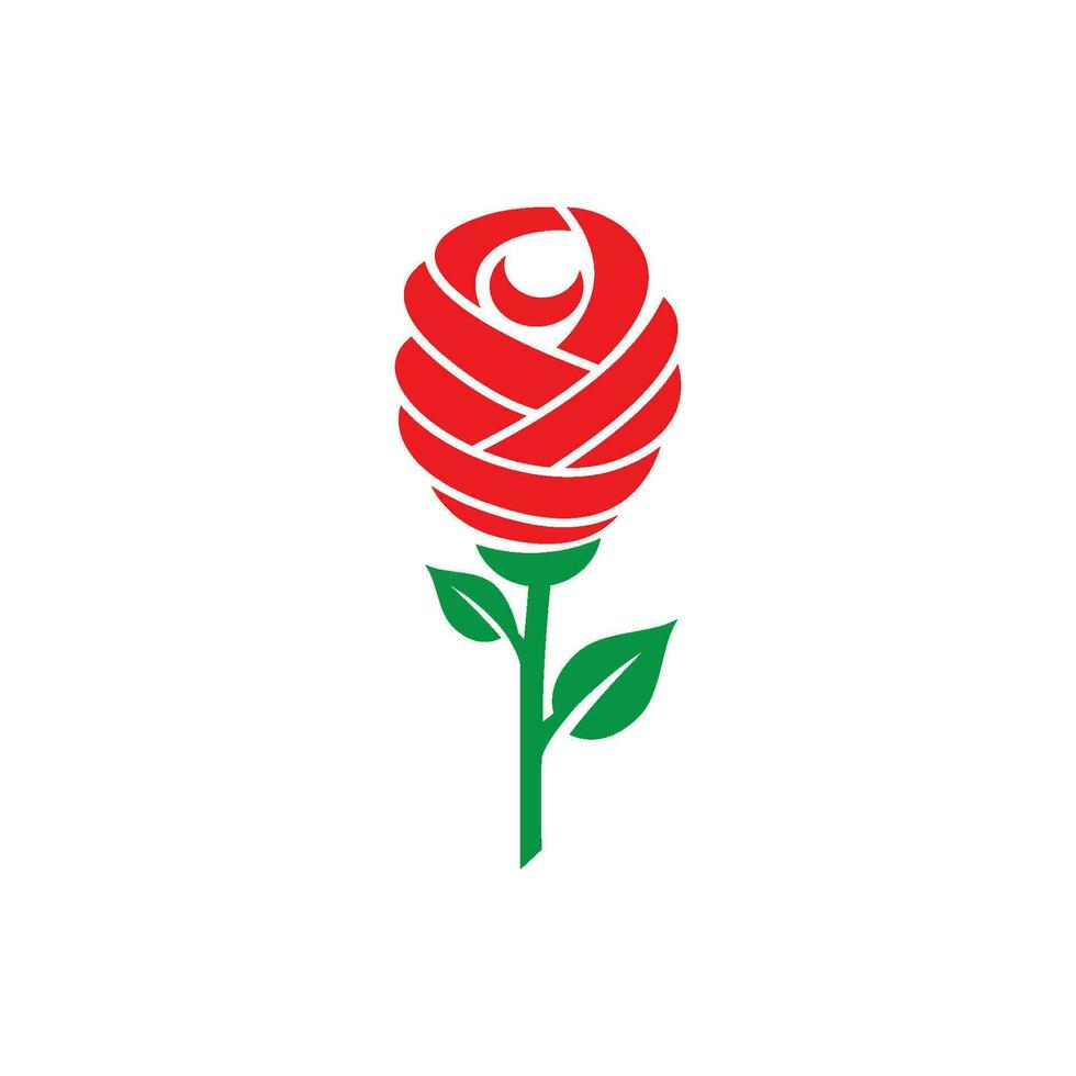 modèle de logo de fleur rose vecteur