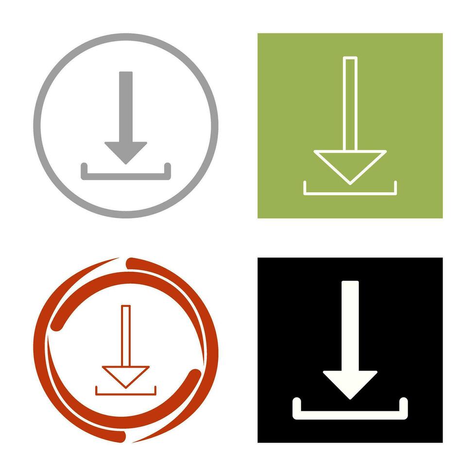 icône de vecteur de téléchargement unique