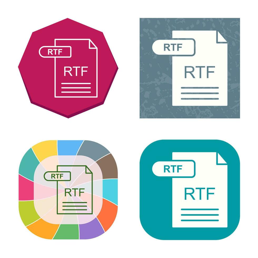 icône de vecteur rtf