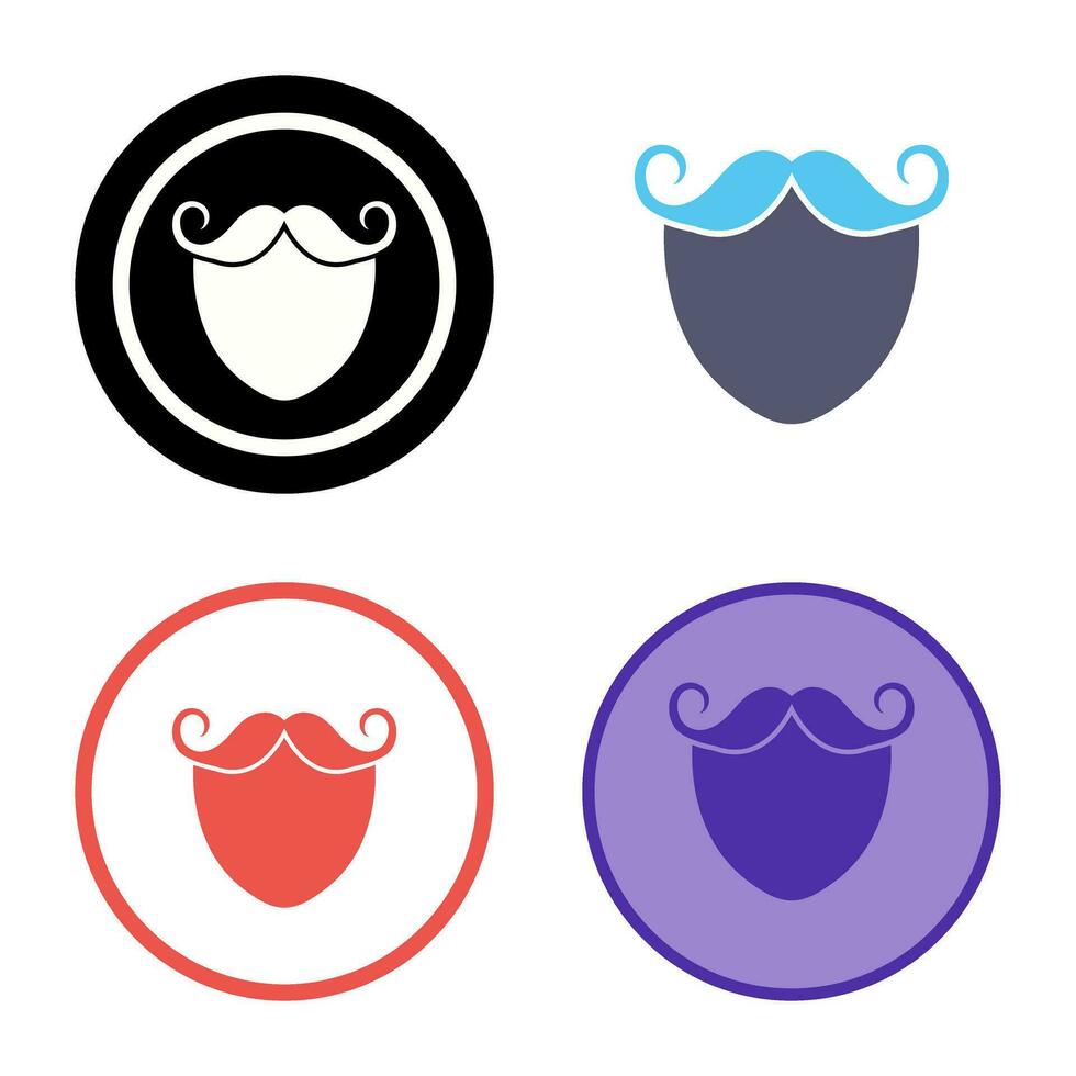icône de vecteur de barbe et de moustache