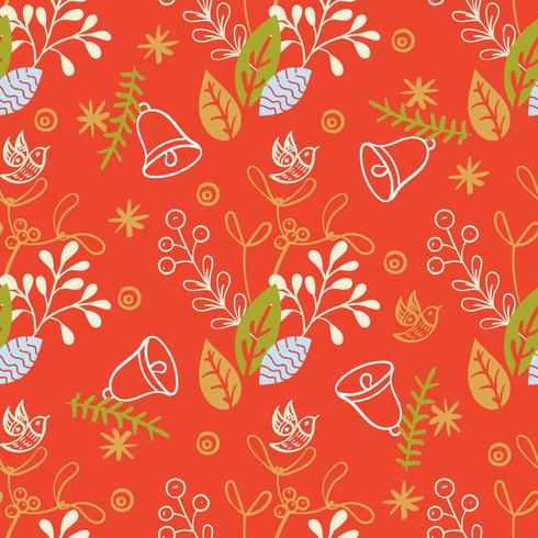 Floral Christmas Background. vecteur