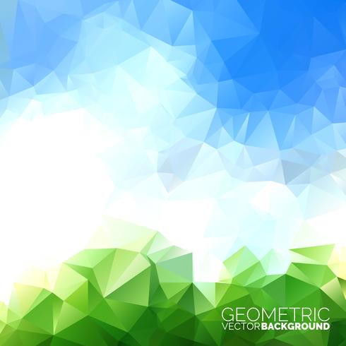 Fond de triangles géométriques de vecteur. Conception de ciel abstrait polygonale. vecteur