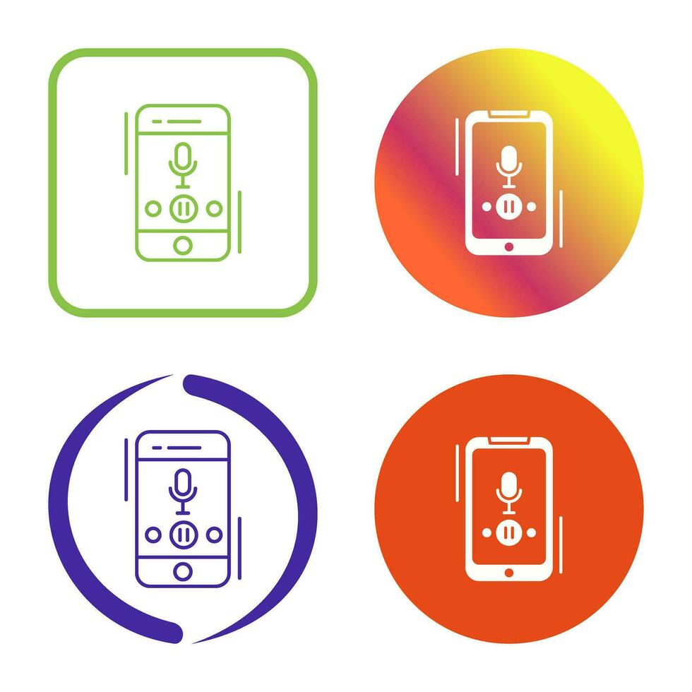 icône de vecteur d'enregistrement vocal