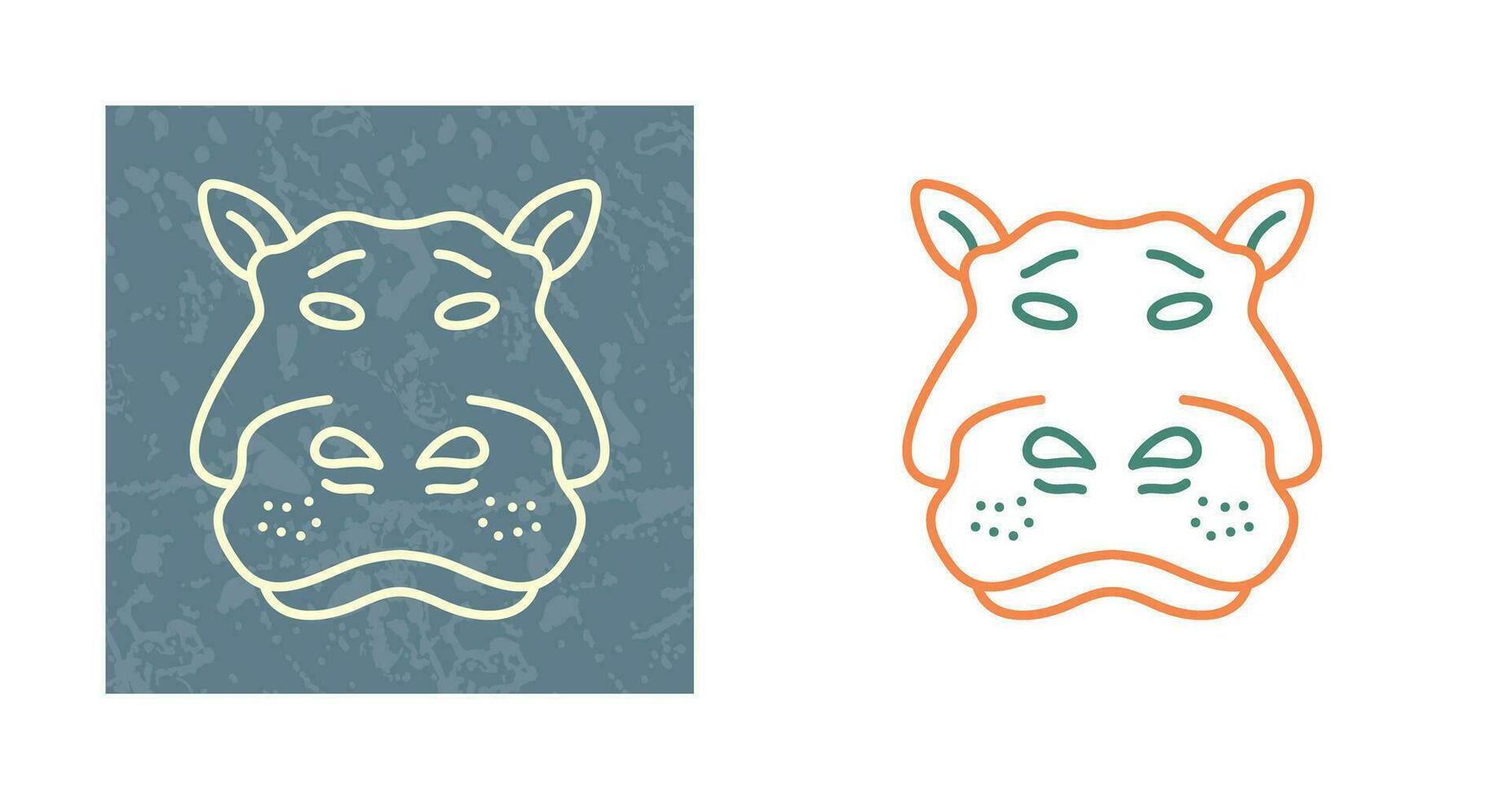 icône de vecteur d'hippopotame