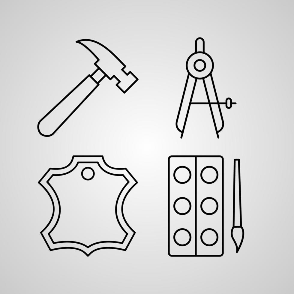 artisanat icon set vector illustration eps