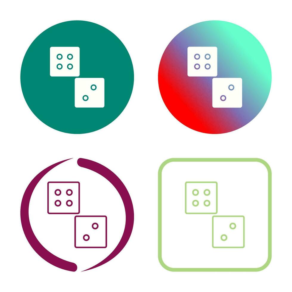 icône de vecteur de dés unique