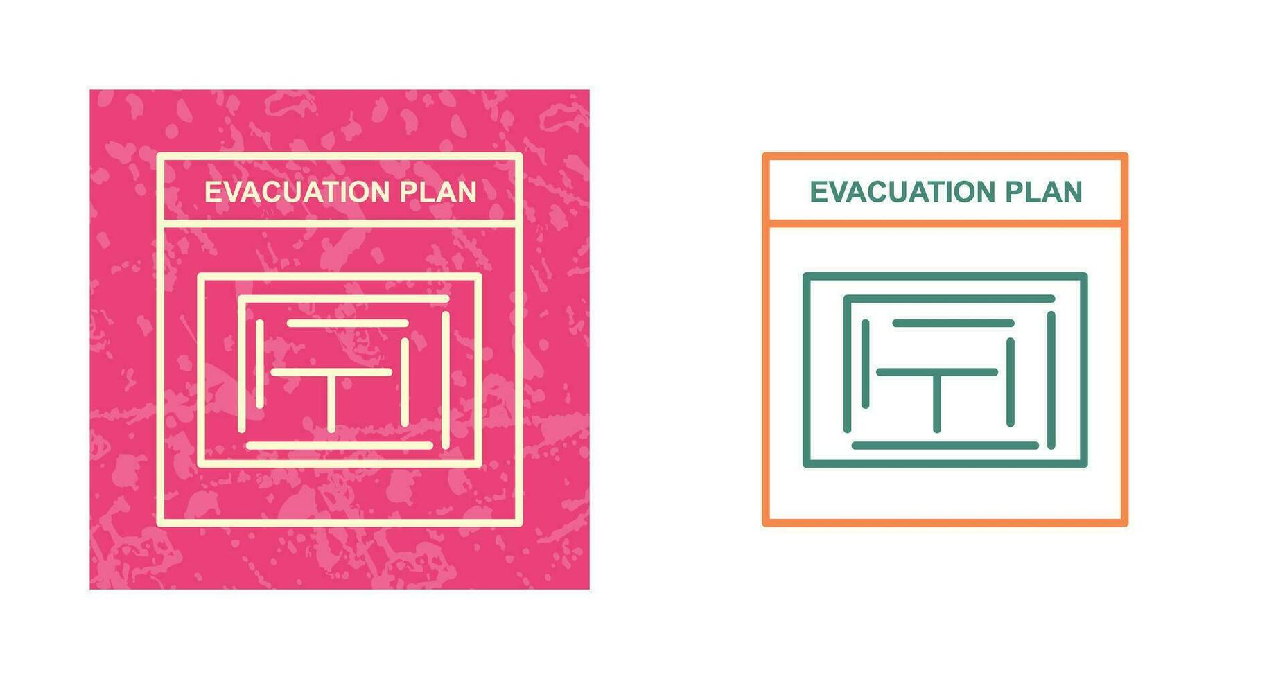 icône de vecteur de plan d'évacuation