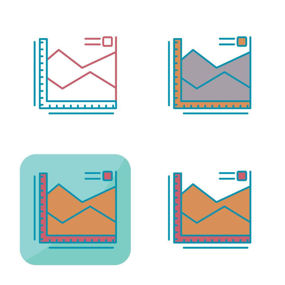 icône de vecteur de graphique spline