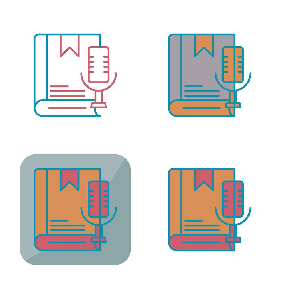 icône de vecteur de livre audio