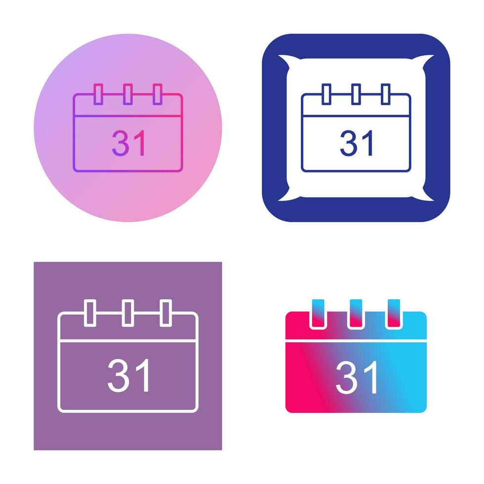 icône de vecteur de calendrier unique