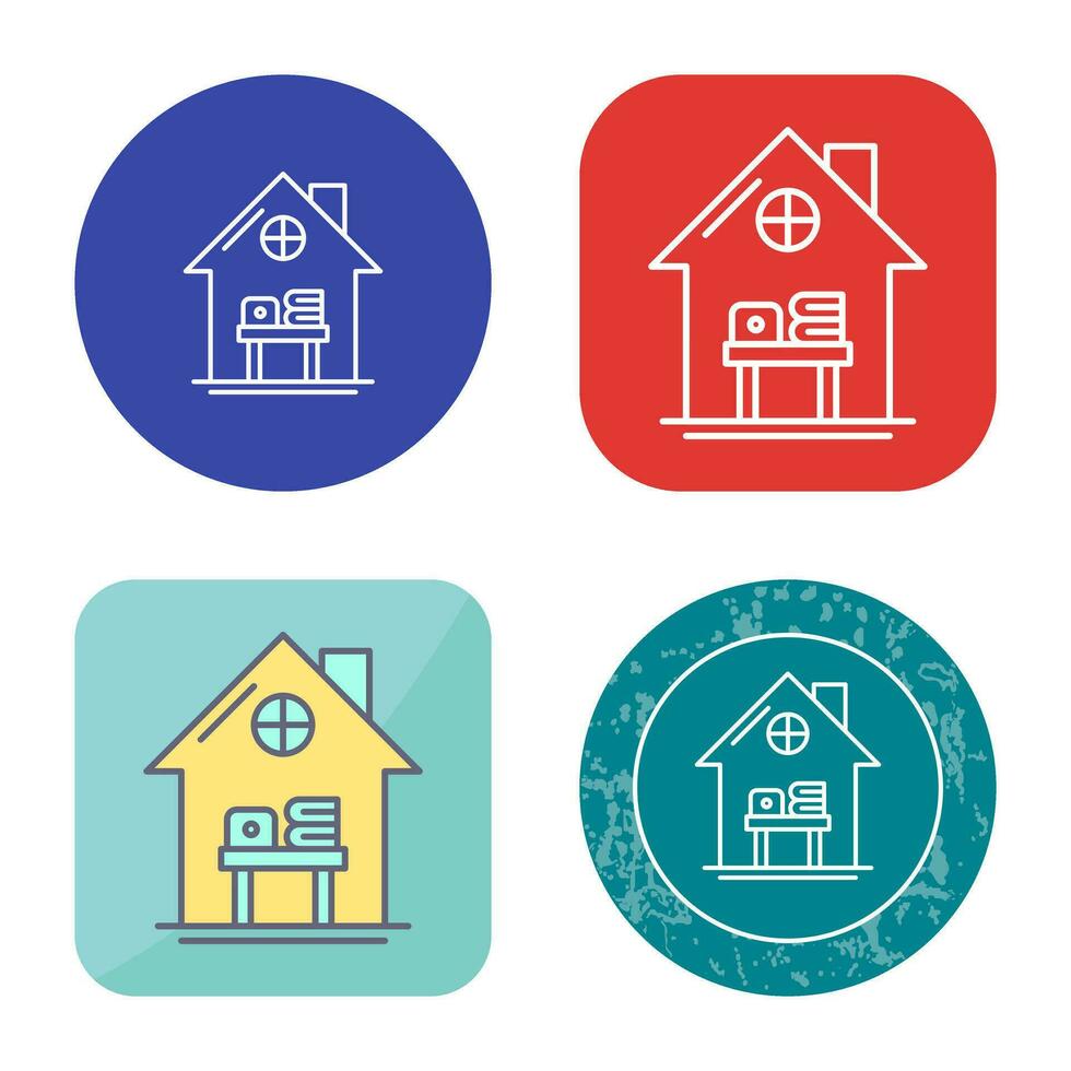 icône de vecteur de lieu de travail à domicile