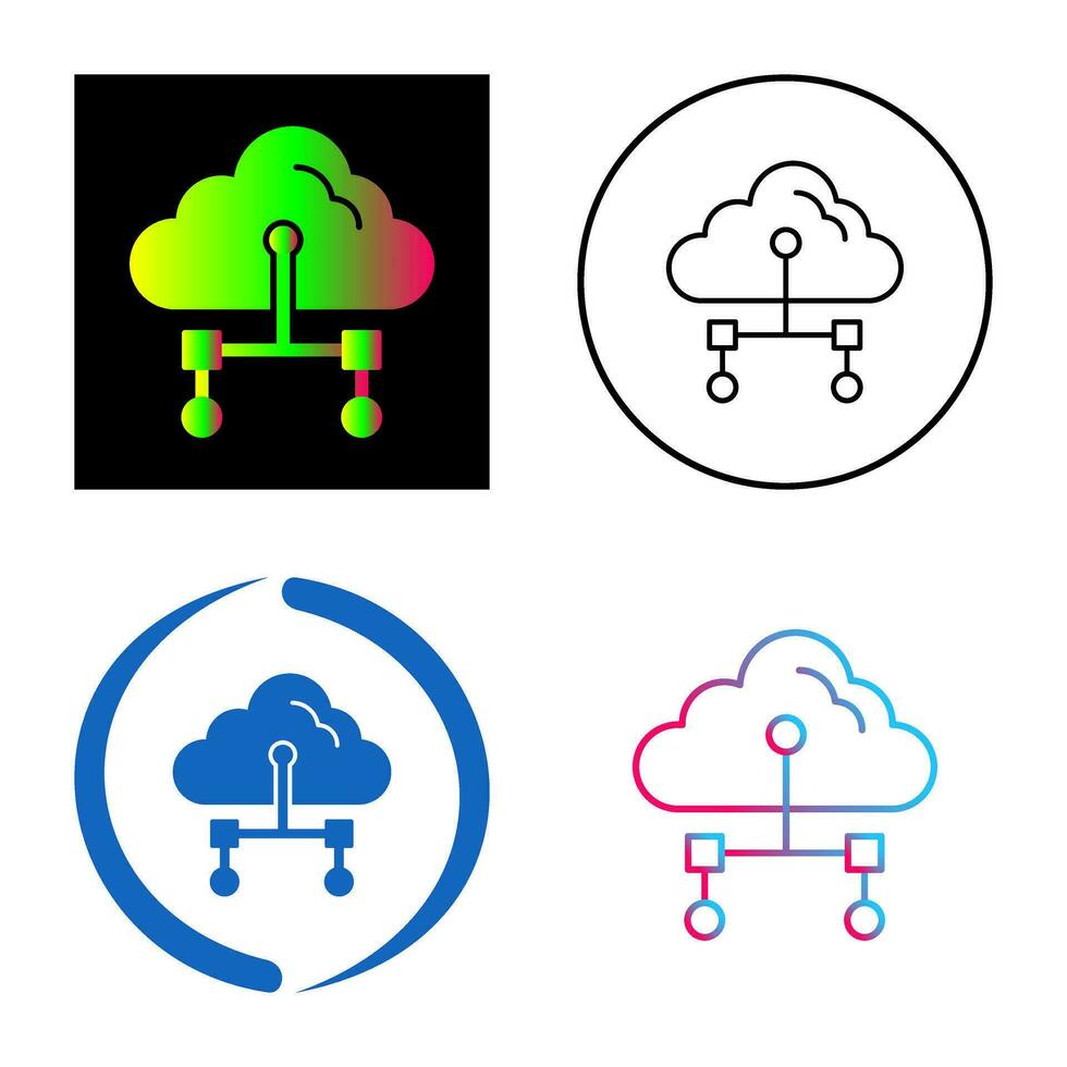 icône de vecteur de nuage internet