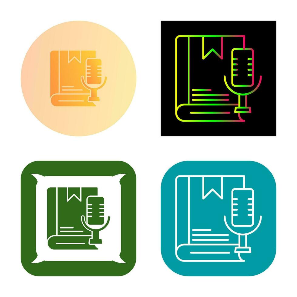 icône de vecteur de livre audio