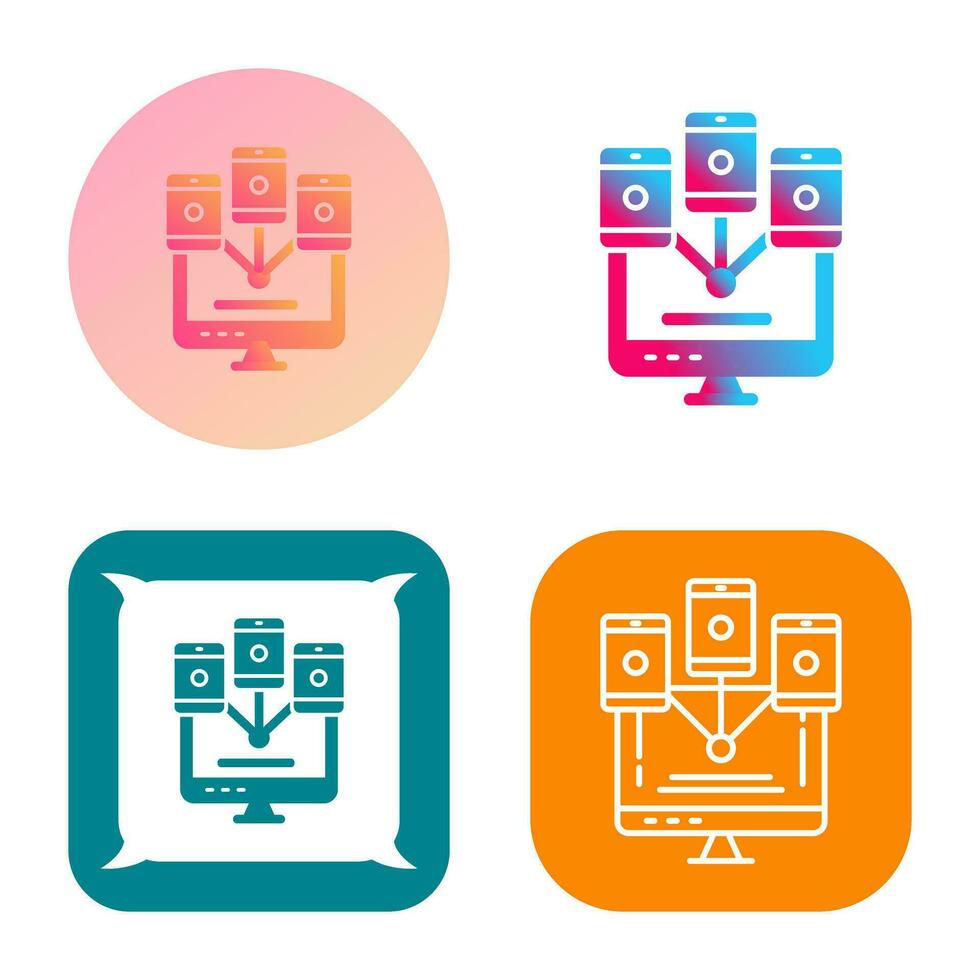 icône de vecteur de réseaux informatiques