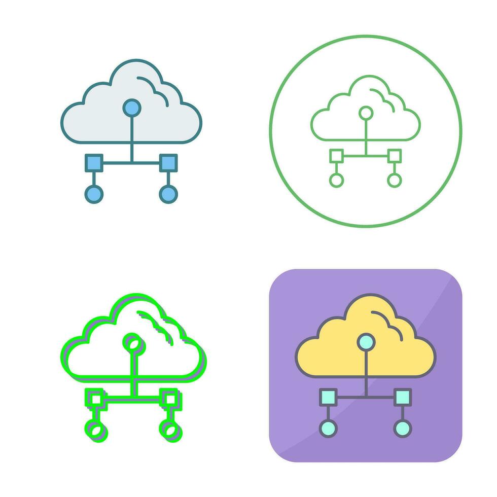 icône de vecteur de nuage internet