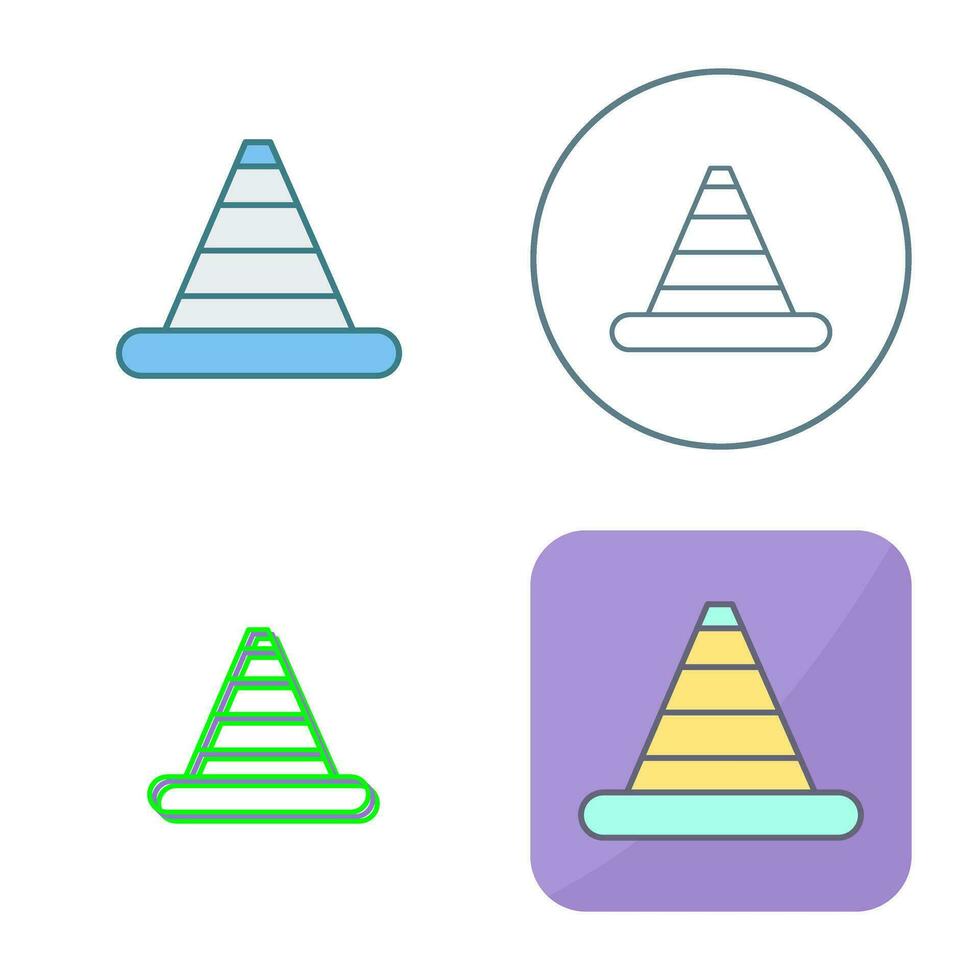 icône de vecteur de cône de signalisation