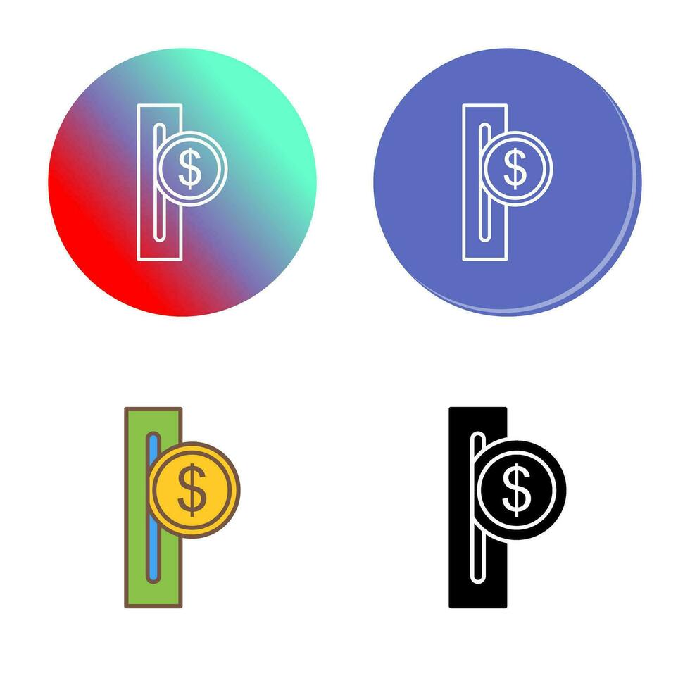 emplacement pour icône de vecteur de pièces de monnaie
