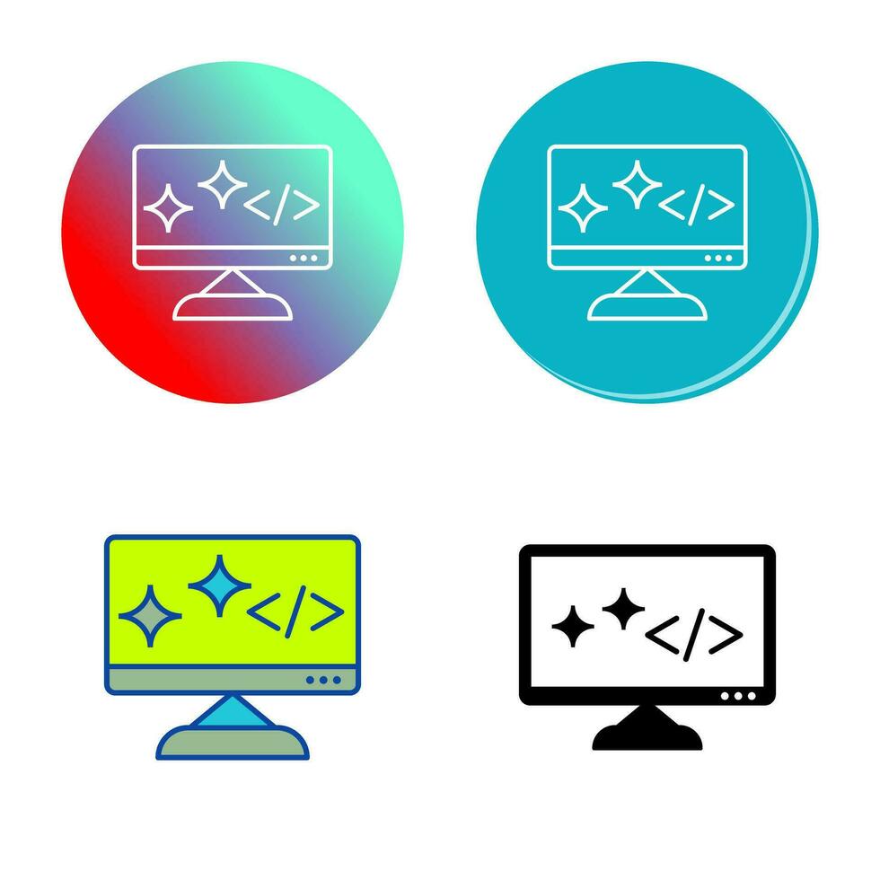 icône de vecteur de code propre unique