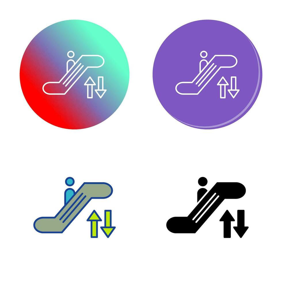icône de vecteur d'escalator