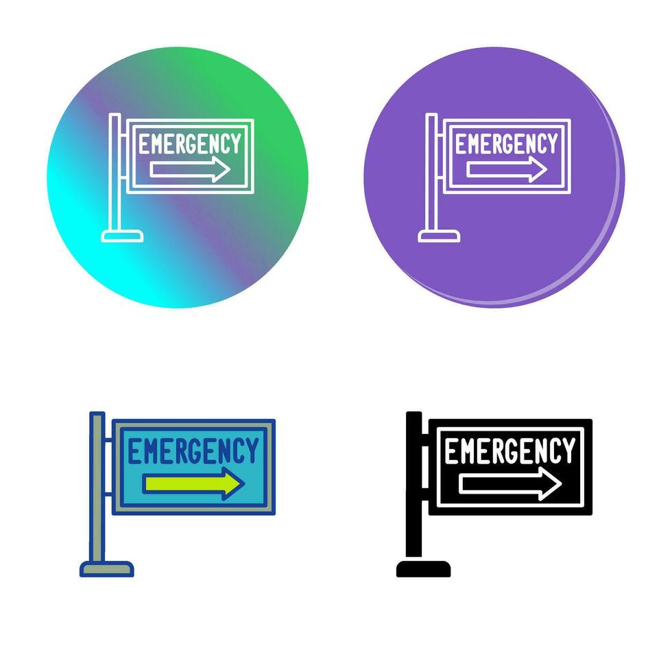 icône de vecteur de signe d'urgence