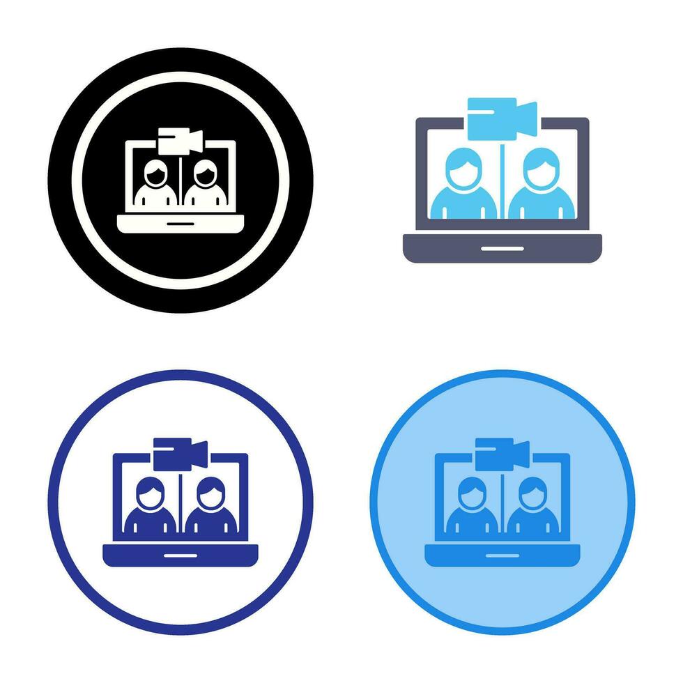 icône de vecteur de vidéoconférence