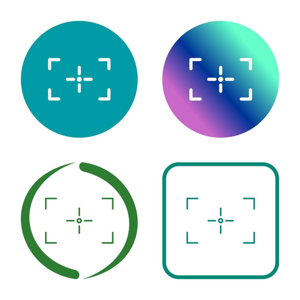 icône de vecteur de mise au point unique