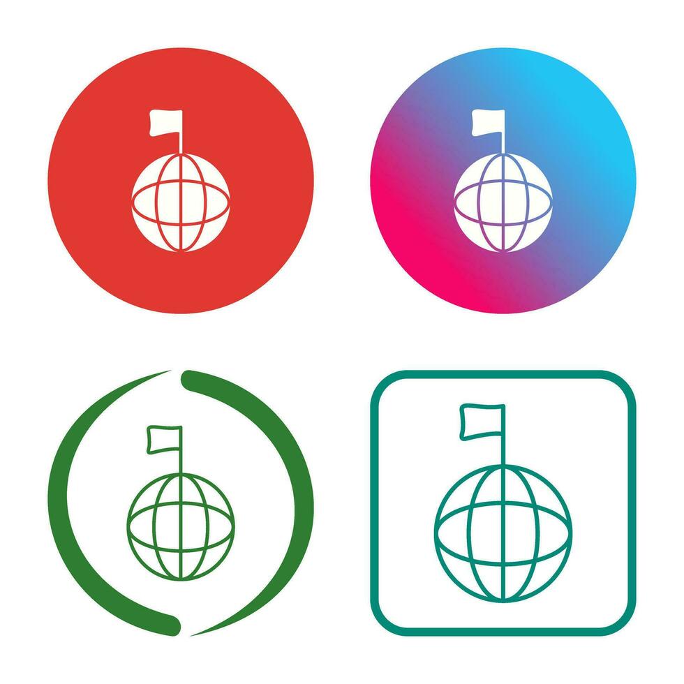 icône de vecteur de signaux mondiaux uniques