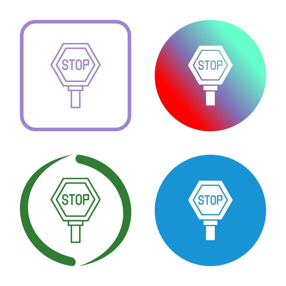 icône de vecteur de panneau d'arrêt