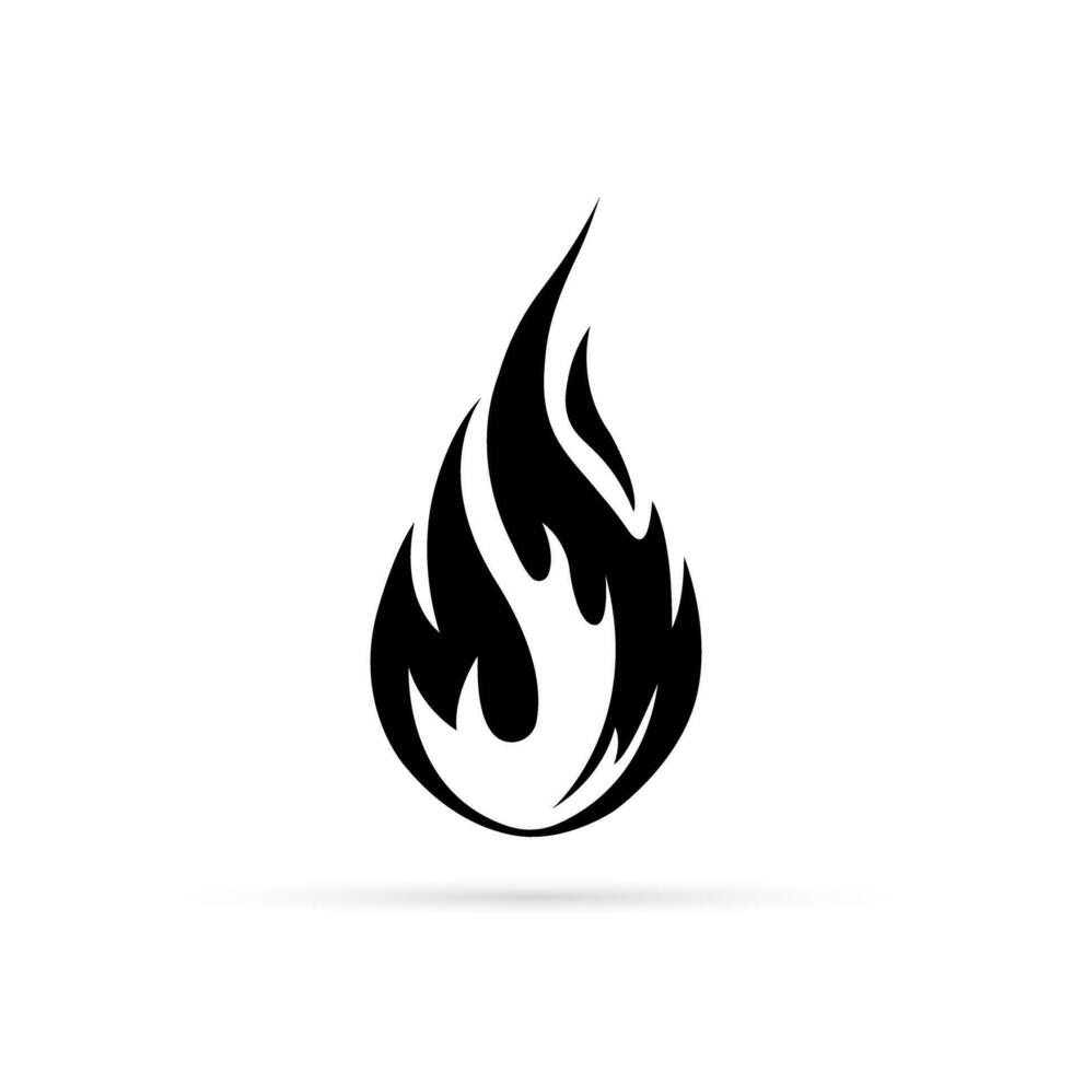 Feu flamme logo icône. isolé vecteur illustration