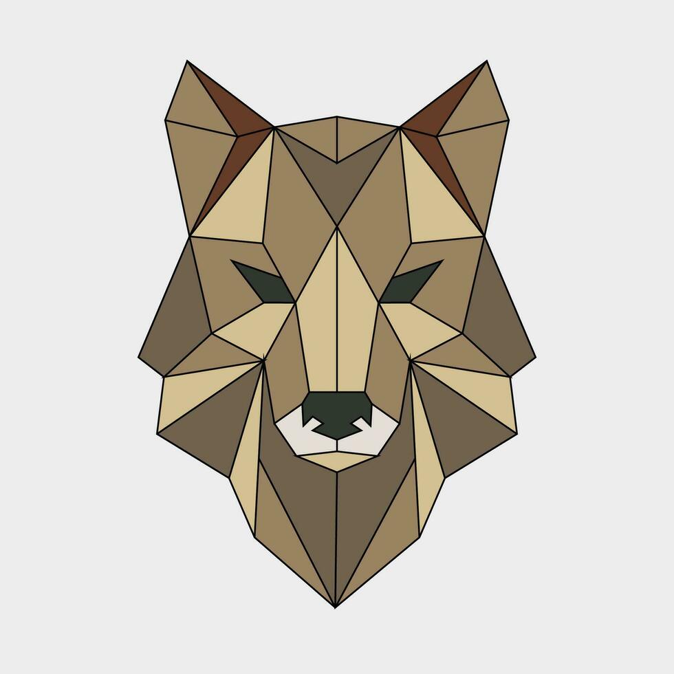 faible poly Loup illustration vecteur