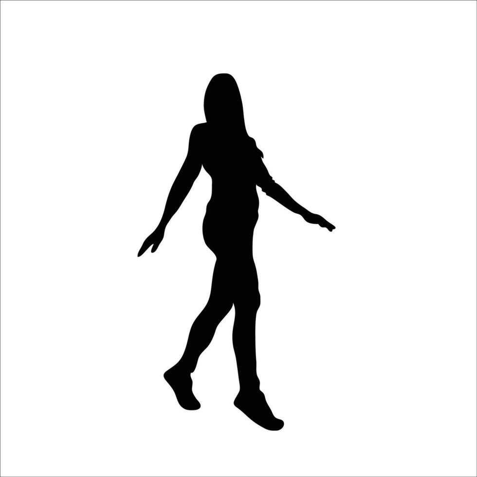 femme silhouette vecteur