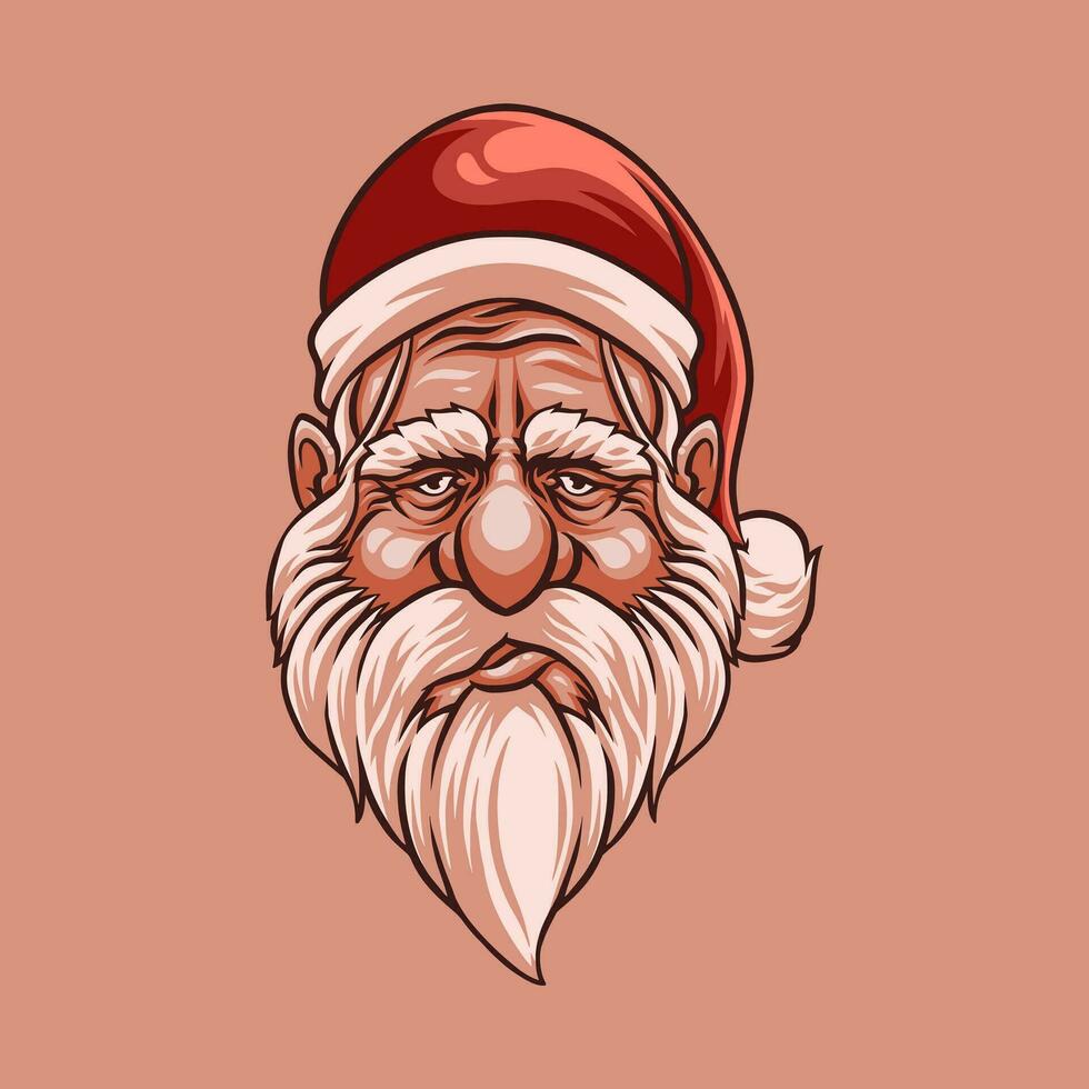 Père Noël claus mascotte génial illustration pour votre l'image de marque affaires vecteur