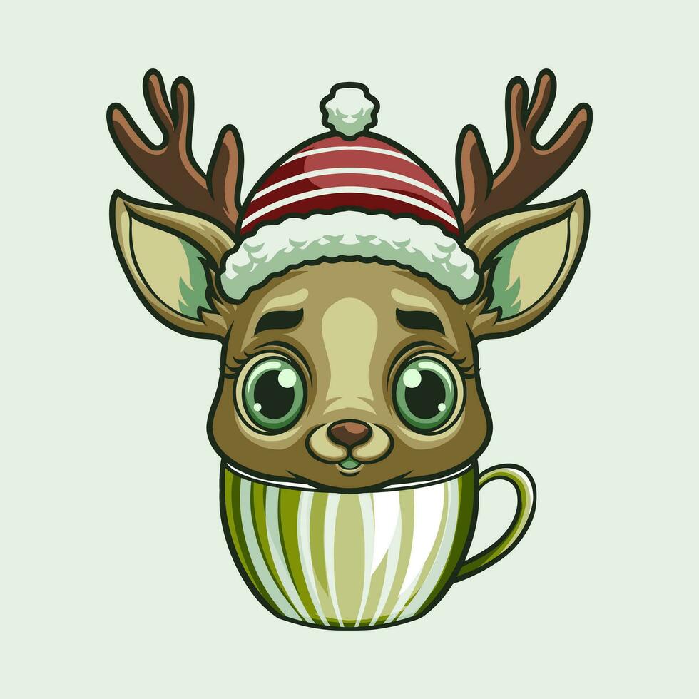 cerf Noël mascotte génial illustration pour votre l'image de marque affaires vecteur