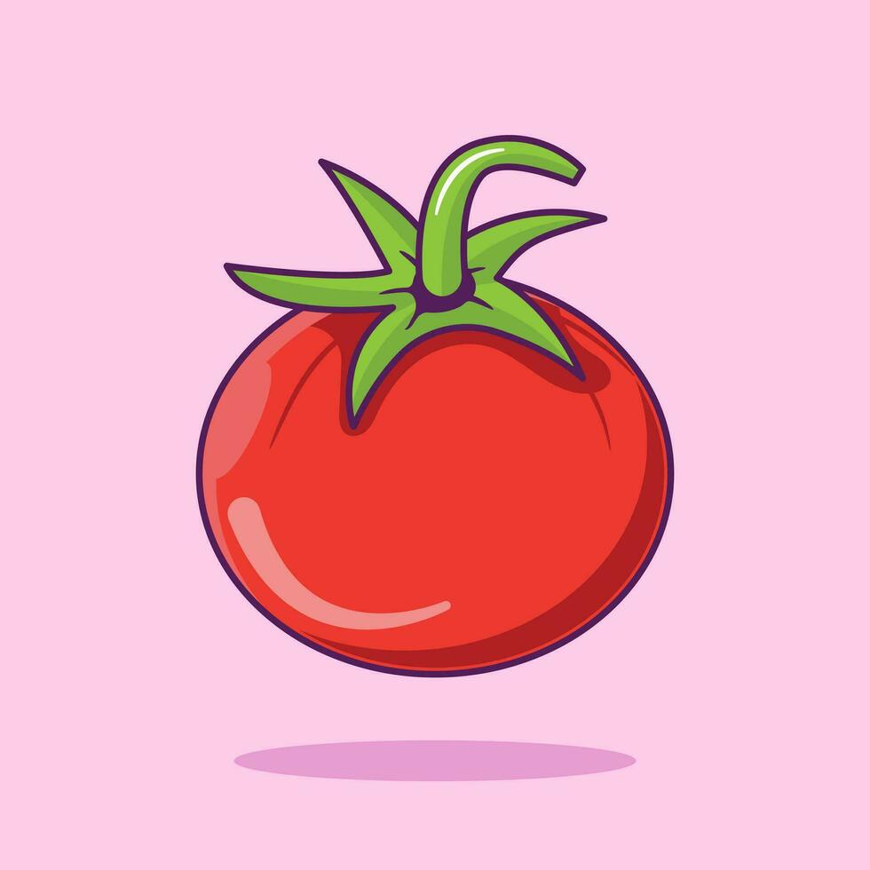 tomate dessin animé vecteur icône illustration nourriture la nature icône concept isolé prime