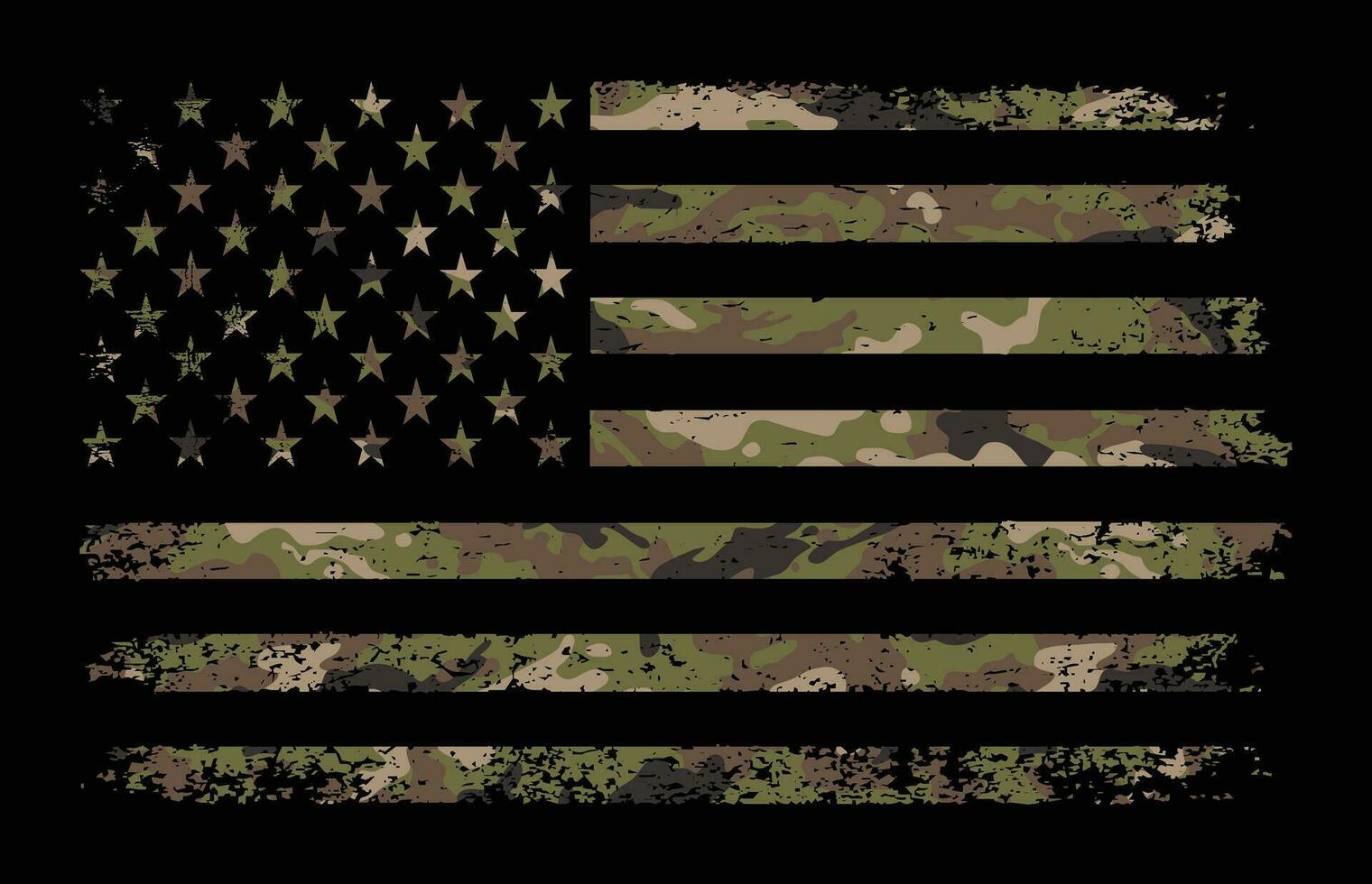 Etats-Unis drapeau avec camouflage vecteur