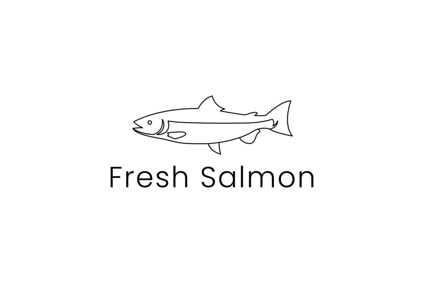 Saumon poisson logo vecteur icône illustration