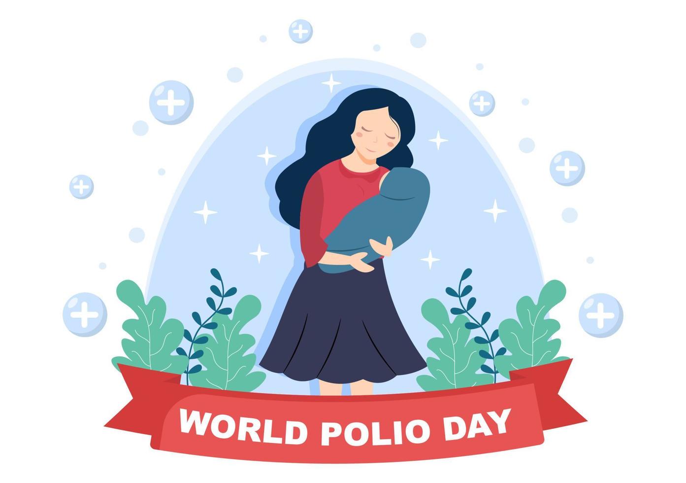 illustration vectorielle de fond de journée mondiale de la polio vecteur