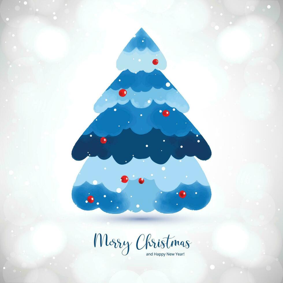 joyeux Noël élégant arbre coloré brin Contexte vecteur