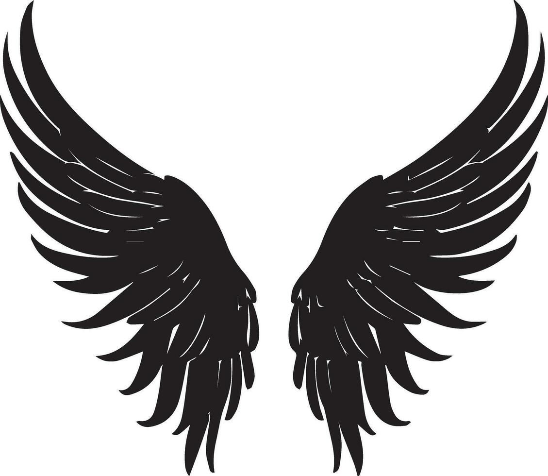 aile vecteur silhouette illustration noir Couleur 6