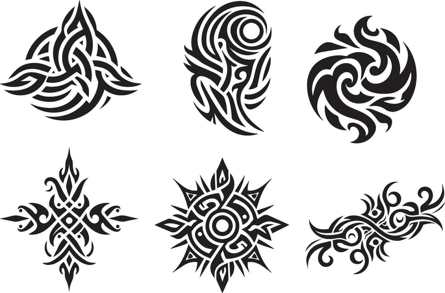 tribal tatouage conception vecteur art illustration 3