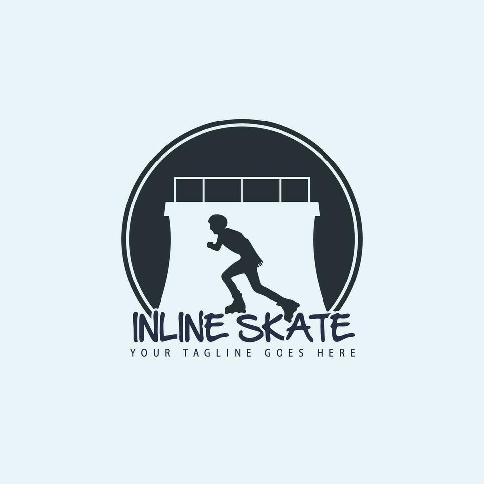 en ligne patinage logo vecteur