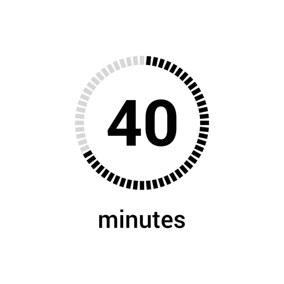 40 minute l'horloge chargement vecteur afficher conception.