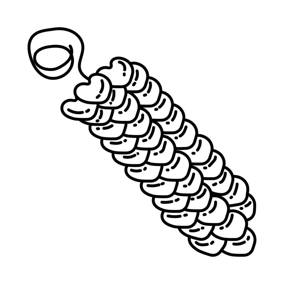 icône de guirlande de papier. doodle dessinés à la main ou style d'icône de contour vecteur