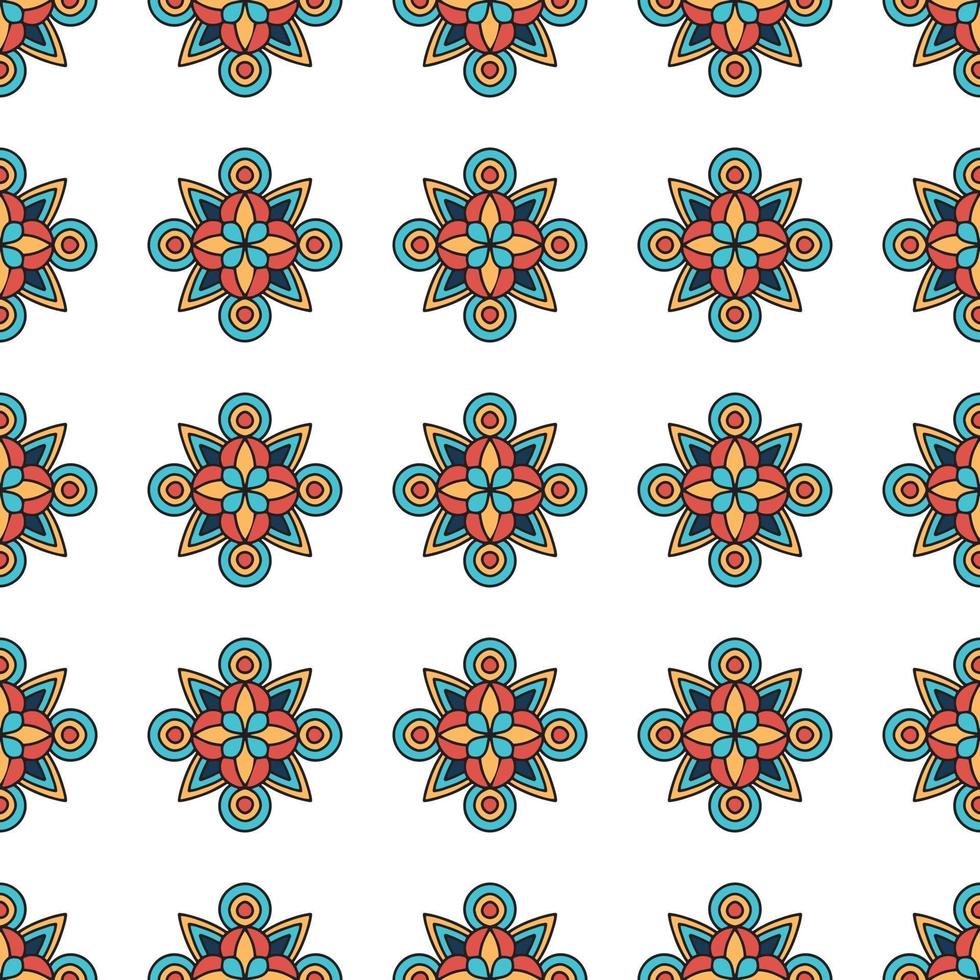 motif tribal de fleur, style de contour vecteur