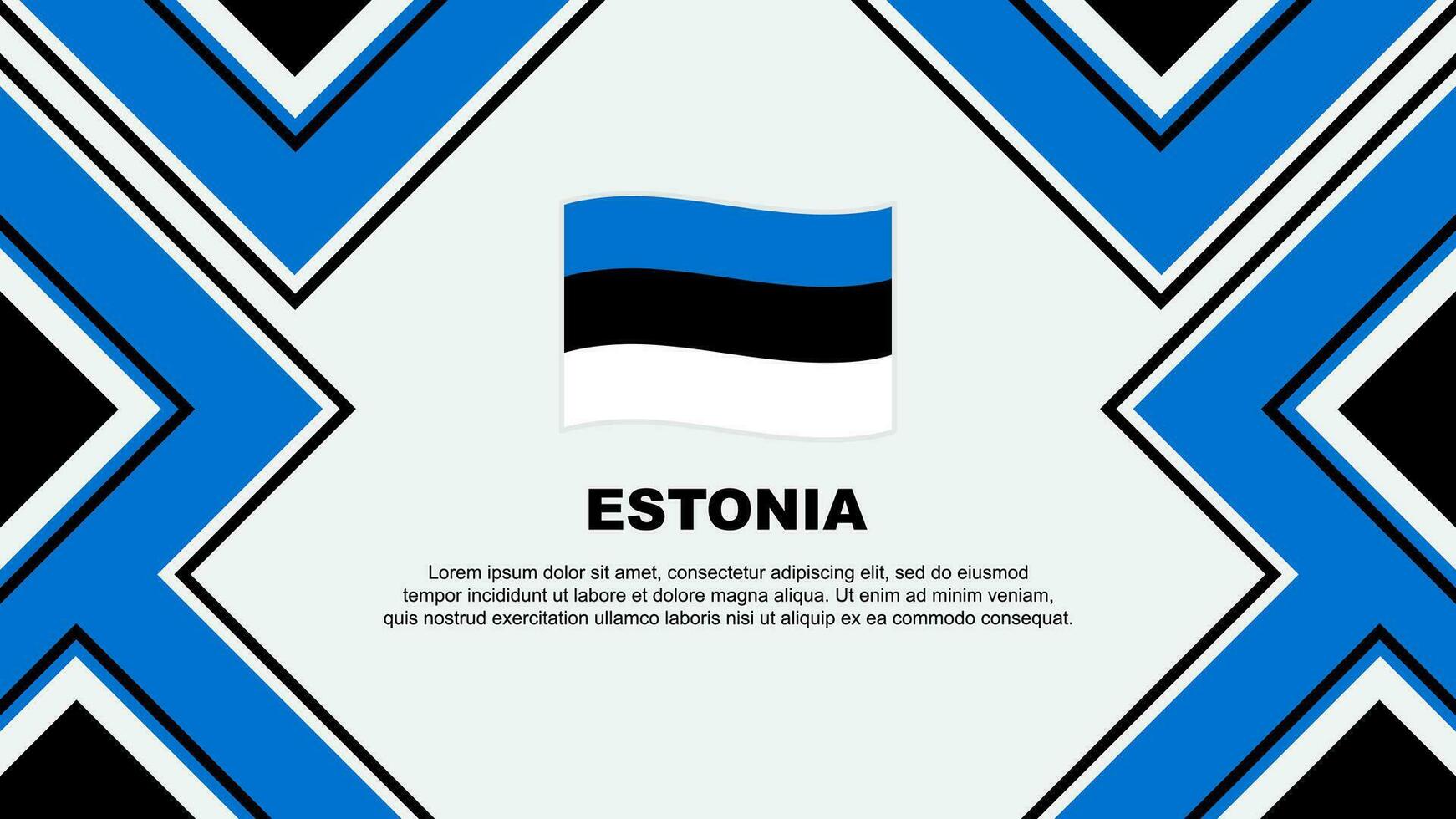 Estonie drapeau abstrait Contexte conception modèle. Estonie indépendance journée bannière fond d'écran vecteur illustration. Estonie vecteur